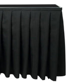 AluStage Pleated Stage Skirt Valence  Velcro Black 40cm x 100cm